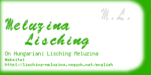 meluzina lisching business card